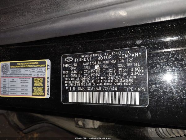 2018 HYUNDAI TUCSON LIMITED