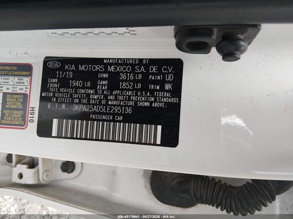 2020 KIA RIO 5-DOOR S