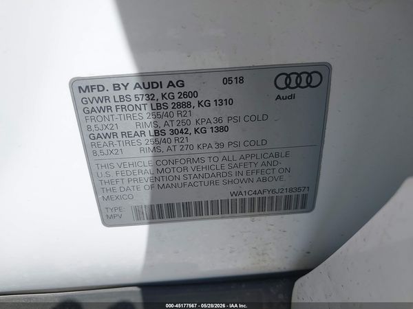 2018 AUDI SQ5 3.0T PREMIUM PLUS