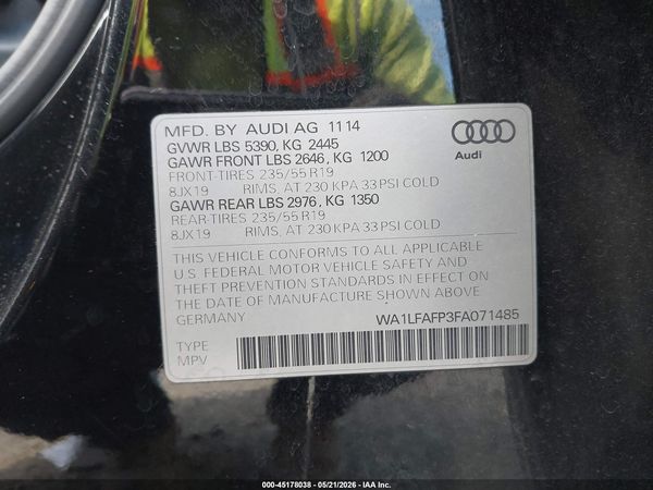 2015 AUDI Q5 2.0T PREMIUM