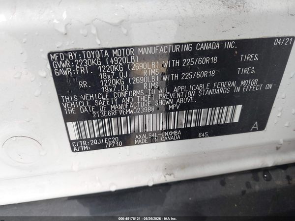 2021 TOYOTA RAV4 HYBRID XSE