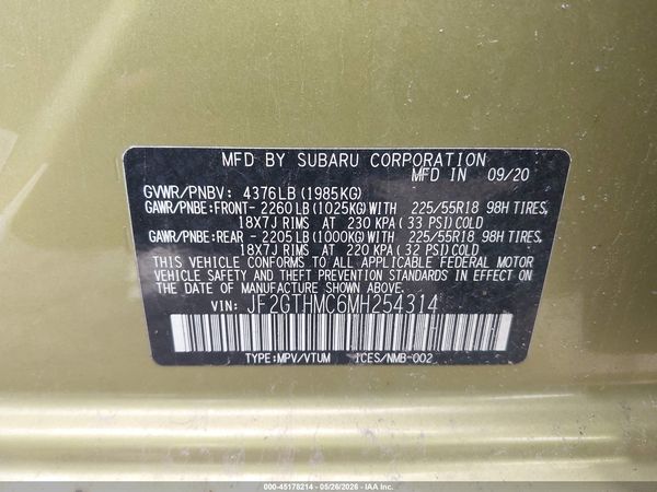 2021 SUBARU CROSSTREK LIMITED