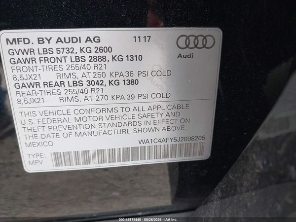 2018 AUDI SQ5 3.0T PREMIUM PLUS