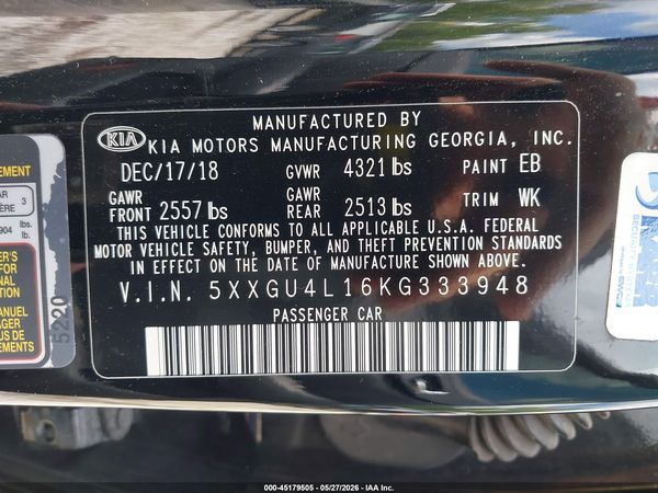 2019 KIA OPTIMA EX