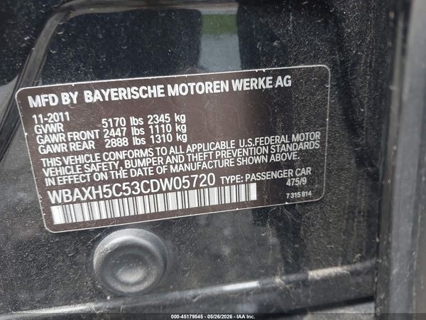 2012 BMW 528I XDRIVE