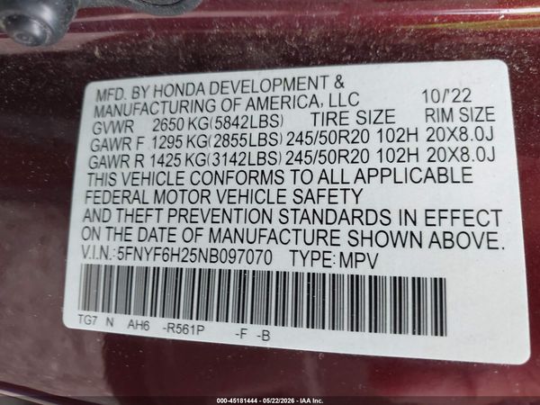 2022 HONDA PILOT AWD SPECIAL EDITION