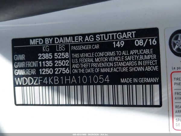 2017 MERCEDES-BENZ E 300 4MATIC