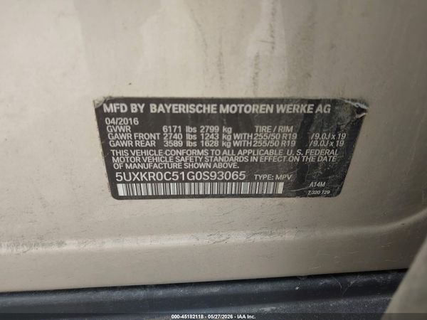 2016 BMW X5 XDRIVE35I