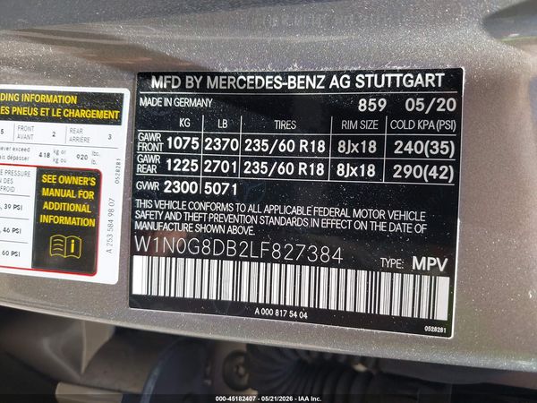 2020 MERCEDES-BENZ GLC 300 GLC300