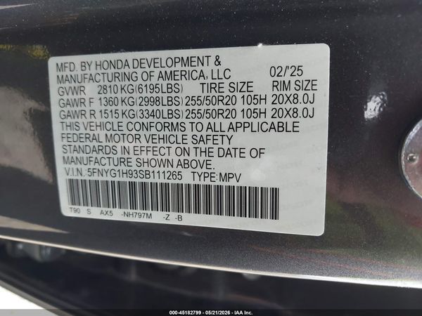 2025 HONDA PILOT BLACK EDITION