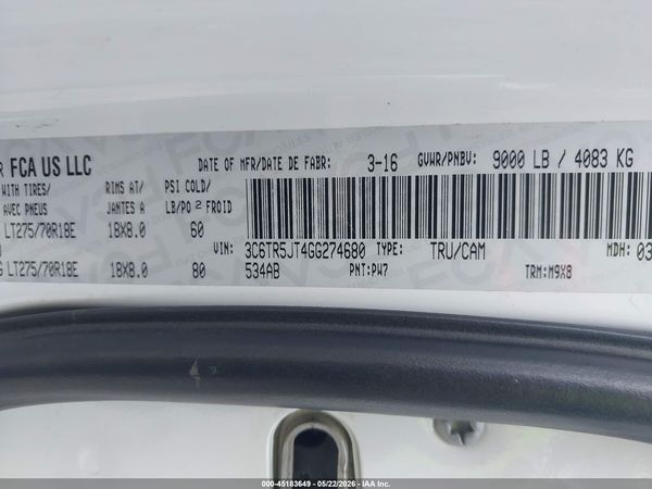2016 RAM 2500 SLT