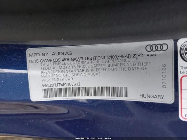 2015 AUDI A3 2.0T PREMIUM