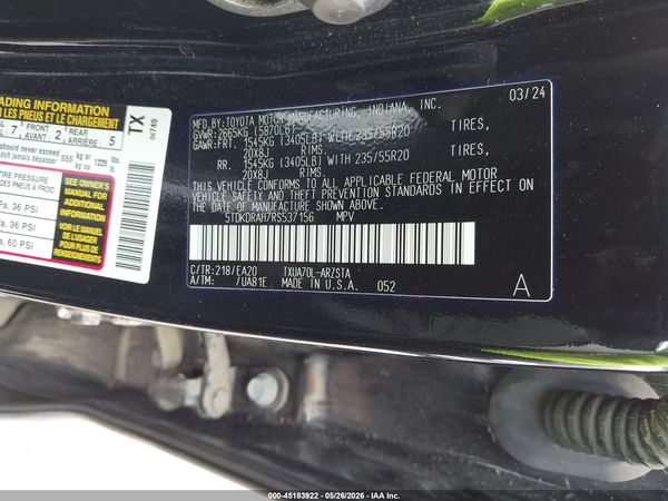 2024 TOYOTA HIGHLANDER XSE
