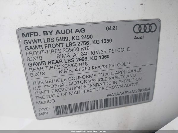 2021 AUDI Q5
