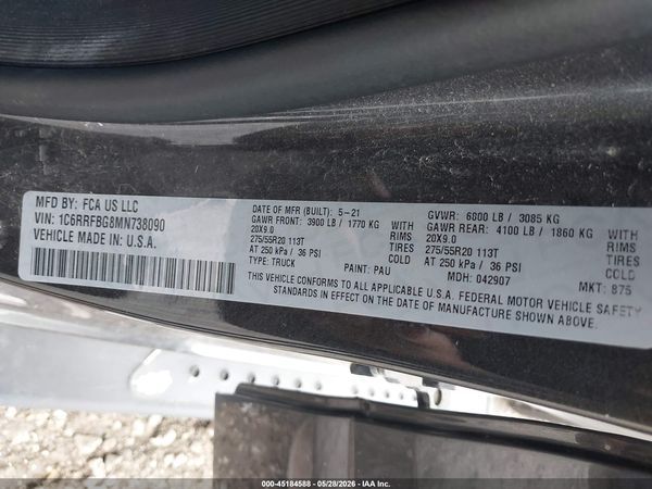 2021 RAM 1500 BIG HORN  4X4 6'4 BOX