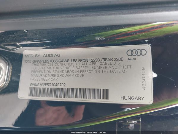 2016 AUDI A3 1.8T PREMIUM