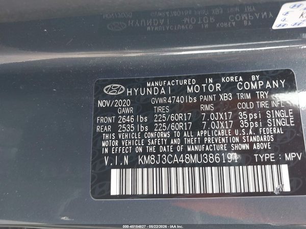 2021 HYUNDAI TUCSON VALUE