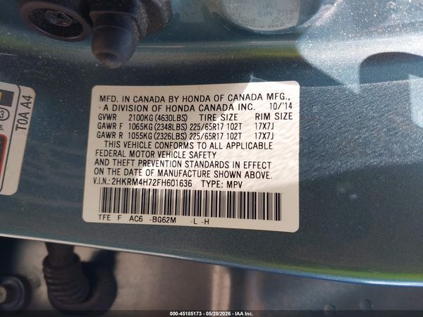 2015 HONDA CR-V EX-L