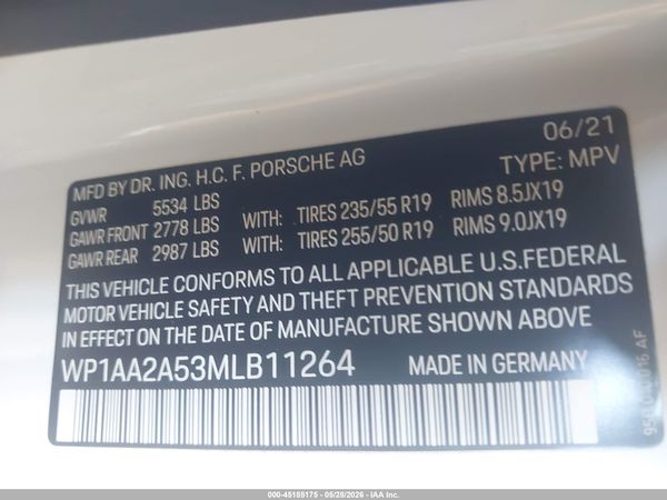 2021 PORSCHE MACAN Base