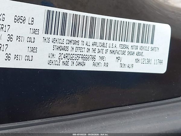 2015 DODGE GRAND CARAVAN R/T