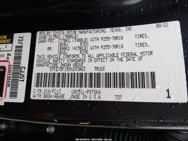 2021 TOYOTA TUNDRA SR5