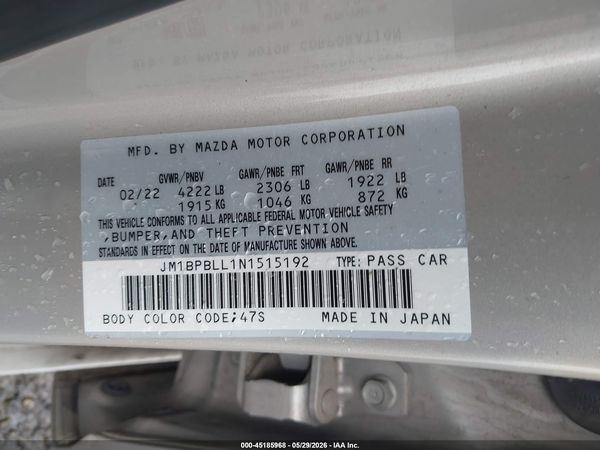 2022 MAZDA MAZDA3 PREFERRED