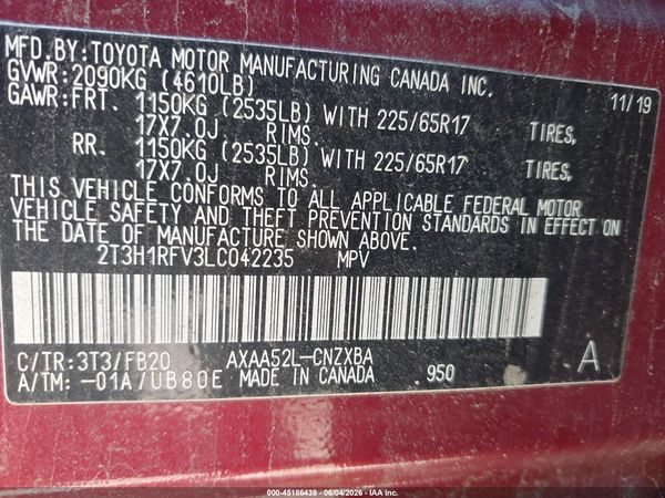 2020 TOYOTA RAV4 LE