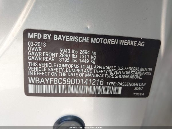 2013 BMW 750LI XDRIVE
