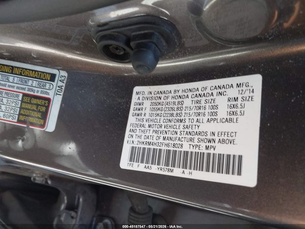 2015 HONDA CR-V LX