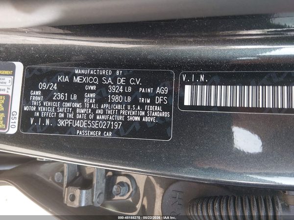 2025 KIA K4 EX