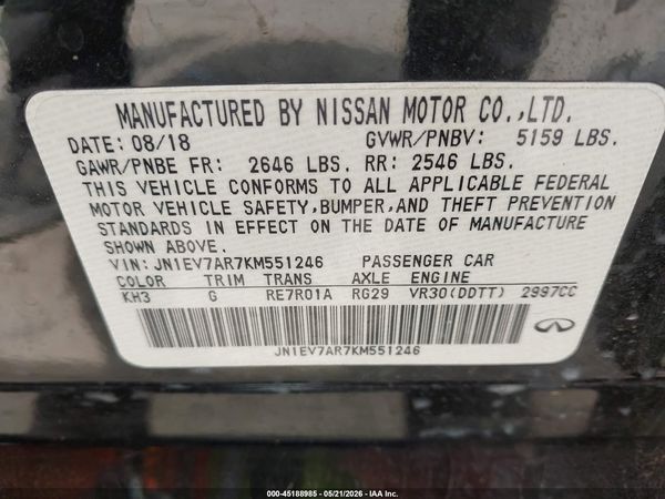 2019 INFINITI Q50 3.0T LUXE