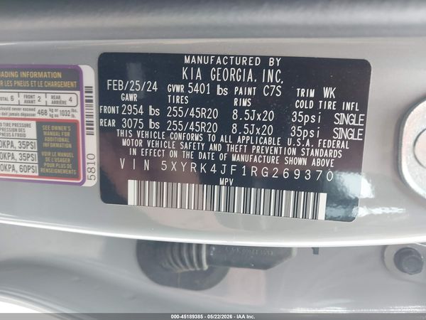 2024 KIA SORENTO SX