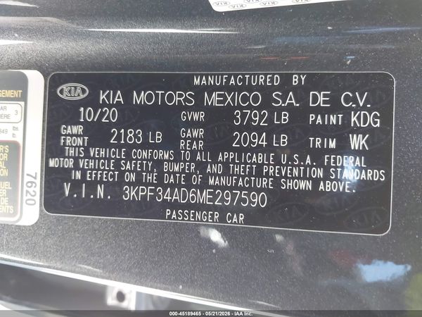 2021 KIA FORTE GT-LINE