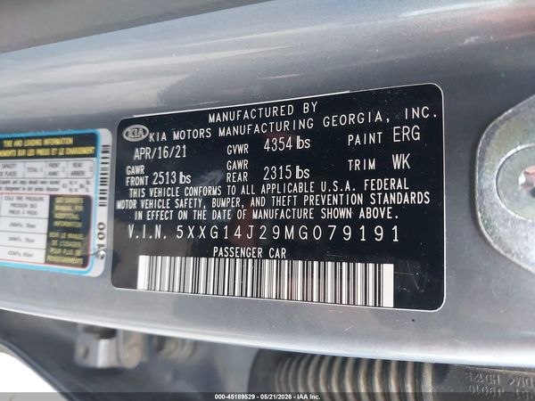 2021 KIA K5 LXS
