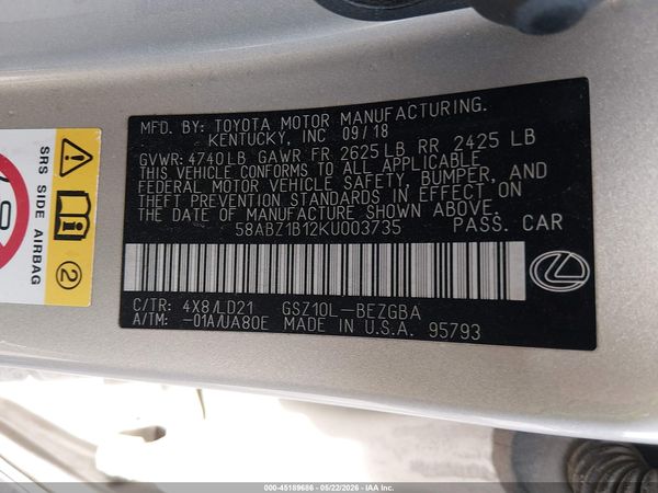 2019 LEXUS ES 350