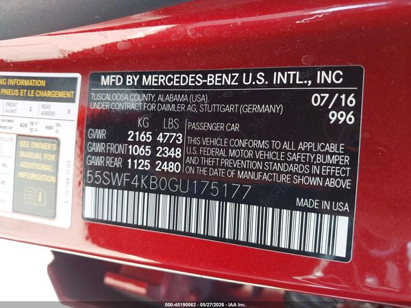 2016 MERCEDES-BENZ C 300 LUXURY 4MATIC