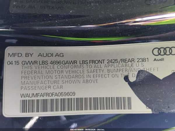 2015 AUDI A5 2.0T PREMIUM