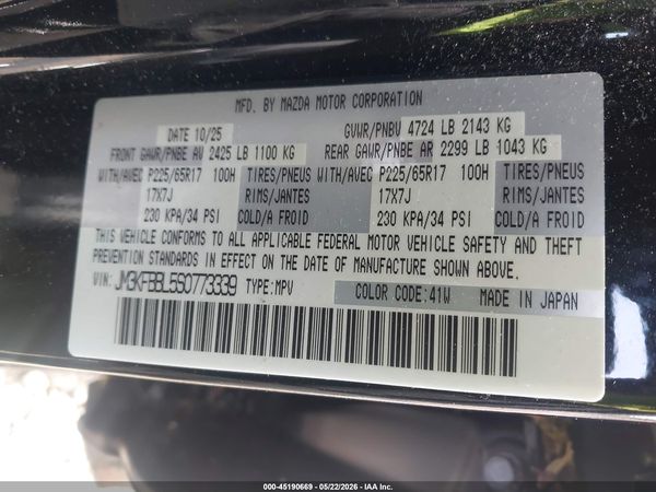 2025 MAZDA CX-5 2.5 S SELECT