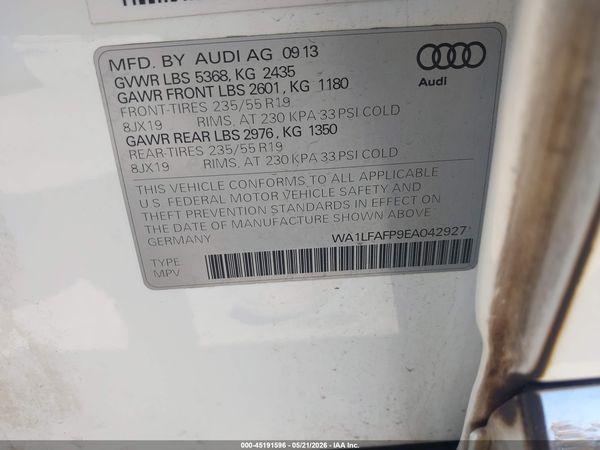 2014 AUDI Q5 2.0T PREMIUM