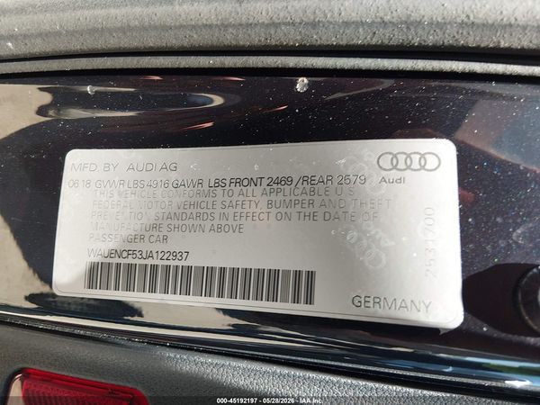 2018 AUDI A5 2.0T PREMIUM