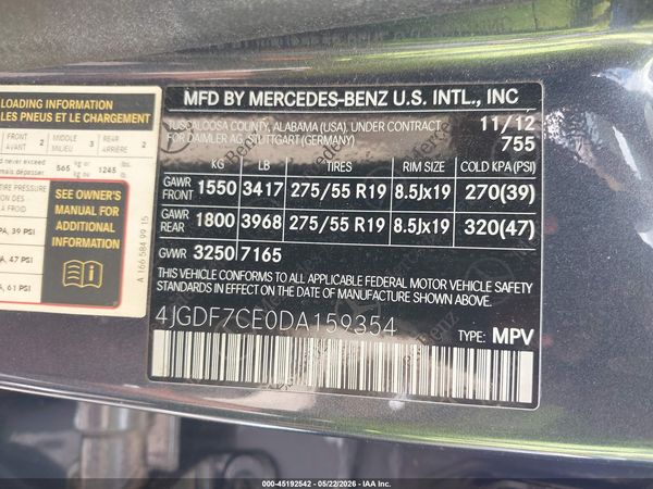 2013 MERCEDES-BENZ GL 450 4MATIC