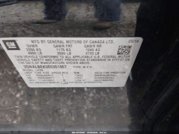 2014 CHEVROLET EQUINOX 1LT — I9
