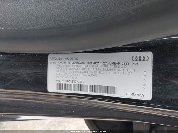 2014 AUDI A7 3.0T PREMIUM PLUS