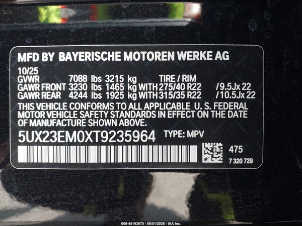 2026 BMW X7 XDRIVE40I