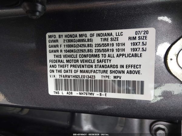 2020 HONDA CR-V 2WD TOURING