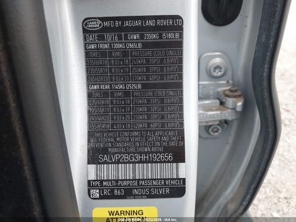 2017 LAND ROVER RANGE ROVER EVOQUE SE/SE PREMIUM