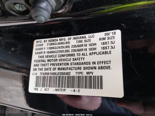 2018 HONDA CR-V EX-L/EX-L NAVI
