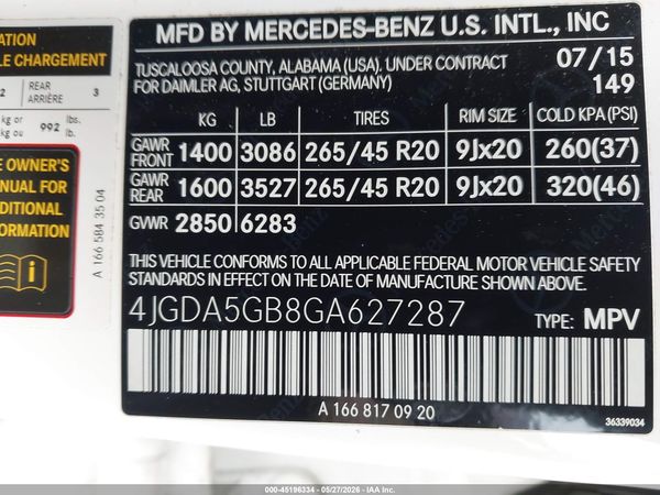 2016 MERCEDES-BENZ GLE 400 4MATIC