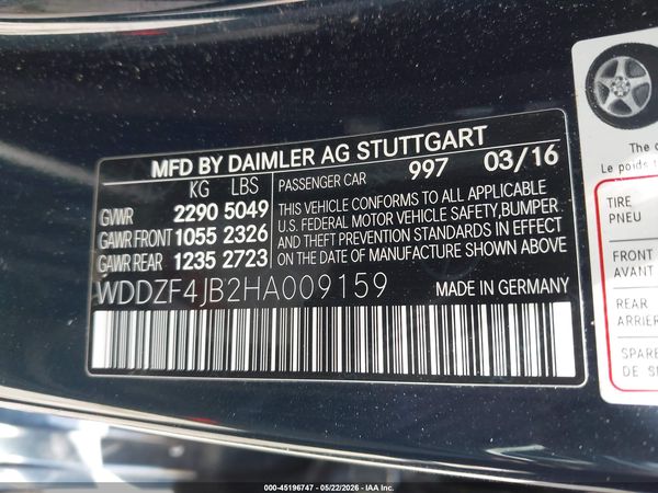 2017 MERCEDES-BENZ E 300 E300