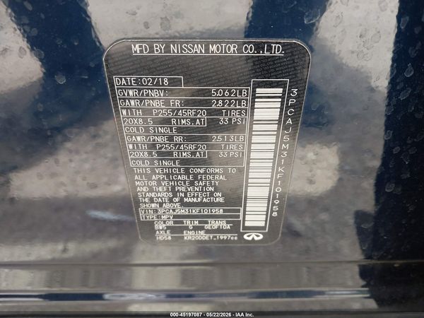 2019 INFINITI QX50 ESSENTIAL